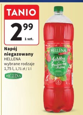 Napój niegazowany HELLENA Jabłko-Truskawka-Malina promocja w Intermarche