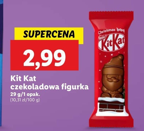 Figurka mikołaj z czekolady Kitkat promocja