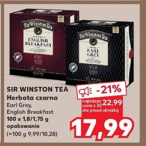 Herbata earl grey Sir winston tea promocja w Kaufland