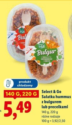 Sałatka hummus z kaszą bulgur lub precelkami, różne rodzaje promocja w Lidl