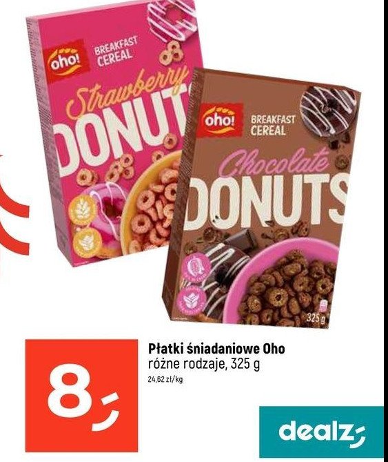 Płatki śniadaniowe chocolate donuts OHO! promocja w Dealz