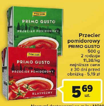 Przecier pomidorowy klasyczny Primo gusto promocja