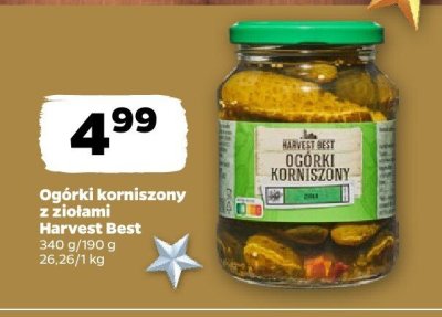 Ogórki korniszony z ziołami promocja w Netto