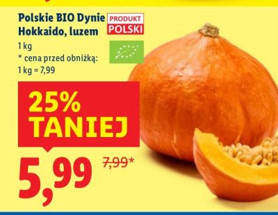 Dynia Hokkaido BIO luzem promocja w Lidl