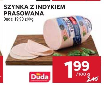 Szynka z indykiem prasowana Duda promocja w Stokrotka