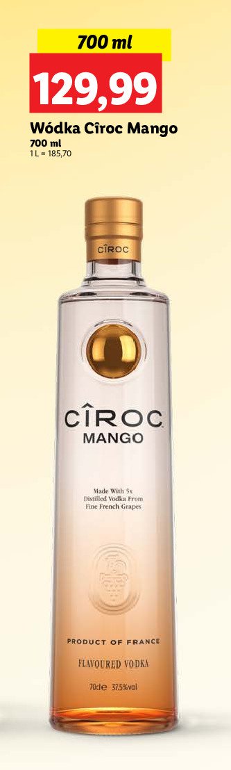 Wódka CIROC MANGO promocja w Lidl