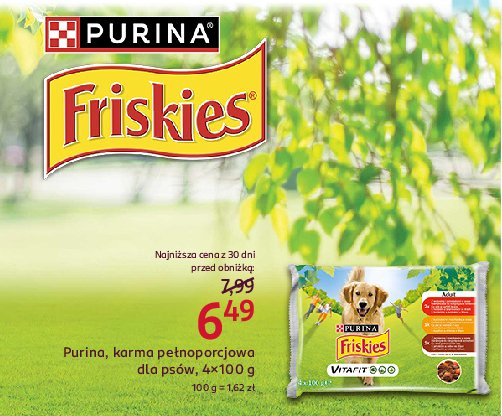 Karma dla psa wołowina kurczak i jagnięcina w sosie Friskies vitafit Purina friskies promocja