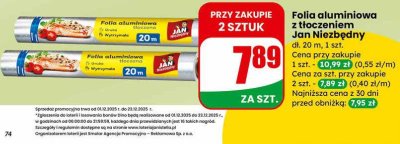 Folia aluminiowa z tłoczeniem Jan Niezbędny Wytrzymała promocja w Dino