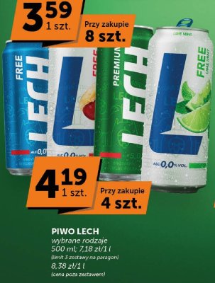 Piwo Lech Free 0,0% vol. promocja w ABC
