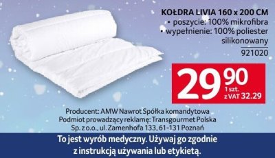 Kołdra Livia 160 x 200 cm promocja w Selgros