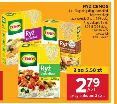 Ryż naturalny brązowy Cenos promocja w Stokrotka