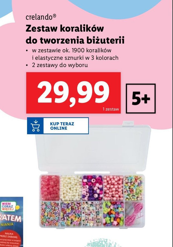 Zestaw koralików do tworzenia biżuterii Crelando promocja w Lidl