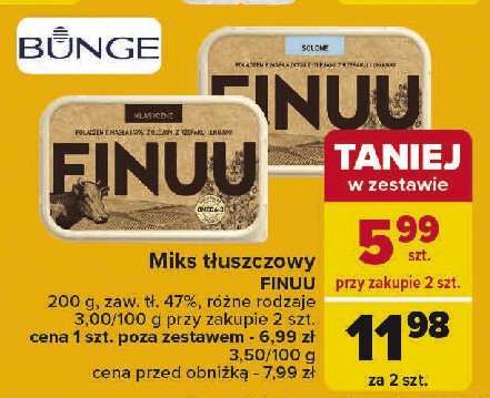 Masło solone 80% Finuu masło fińskie promocja w Carrefour Market