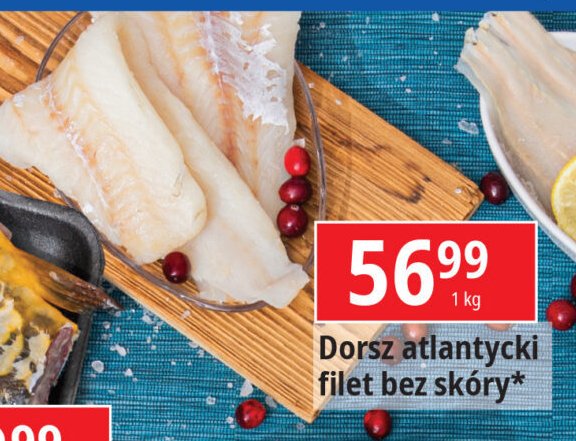 Dorsz atlantycki - filety bez skóry promocja w Leclerc