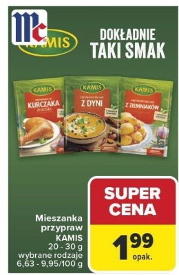 Mieszanka przypraw KAMIS wybrane rodzaje 15-30 g promocja w Carrefour