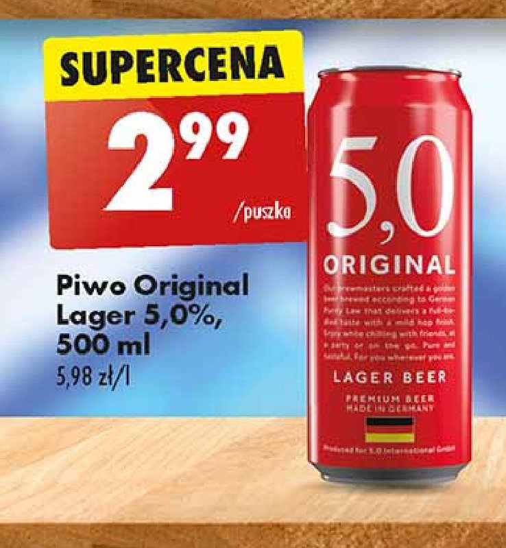 Piwo 5.0 original promocja