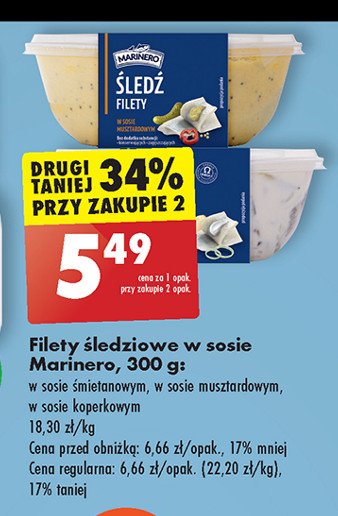 Filety śledziowe w sosie śmietanowym Marinero promocja