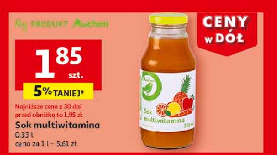 Sok multiwitamina Auchan promocja w Auchan