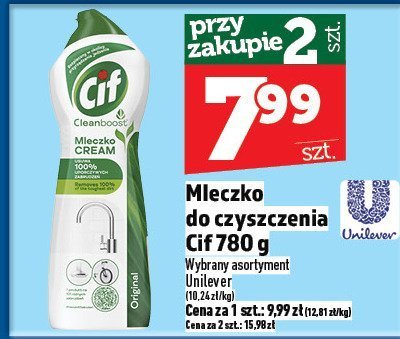 Mleczko do czyszczenia Cif 780 g promocja w TOPAZ