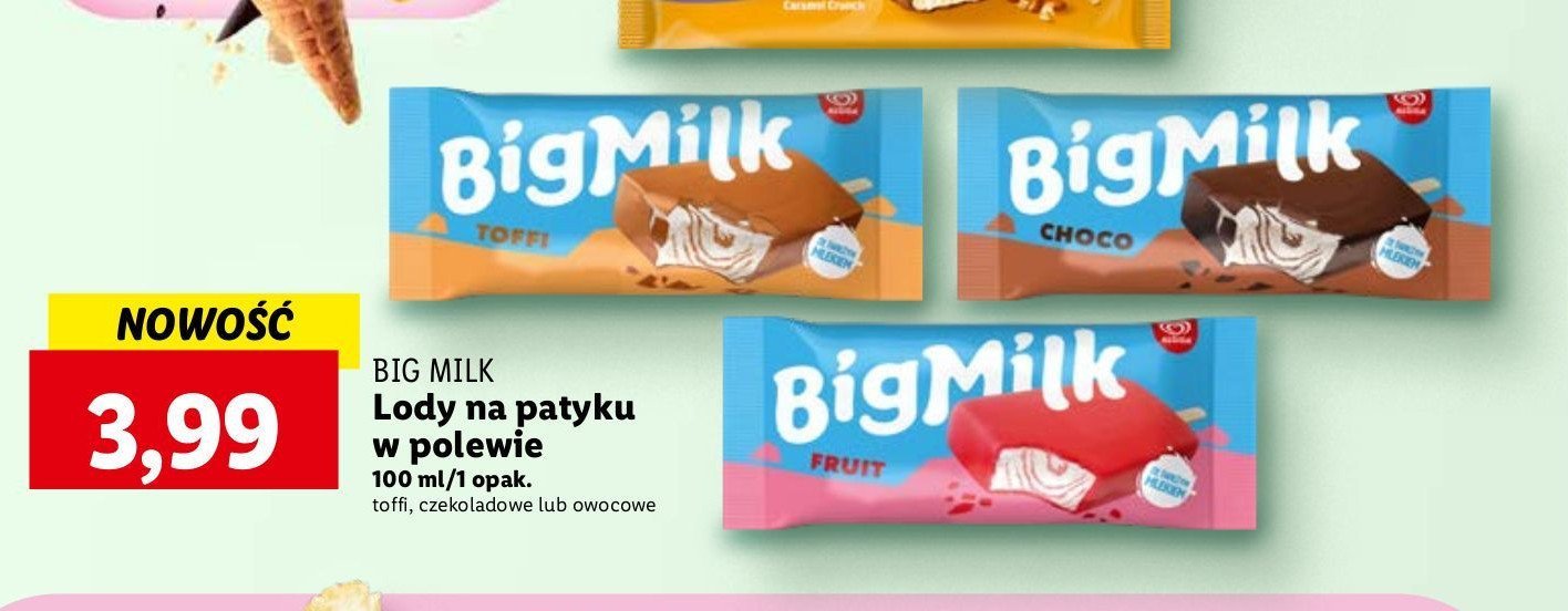 Lód choco Algida big milk promocja