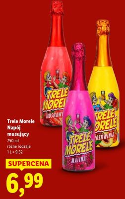 Napój musujący Trele Morele, różne rodzaje promocja w Lidl