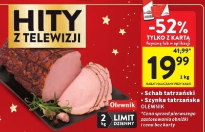 Szynka tatrzańska OLEWNIK promocja w Intermarche
