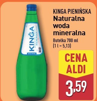 Woda niegazowana Kinga pienińska linia zielona promocja
