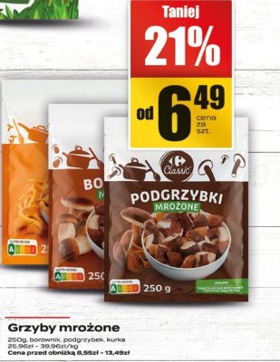 Grzyby mrożone 250g promocja w Supeco