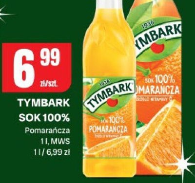 Sok Tymbark 100% Pomarańcza promocja w Chorten