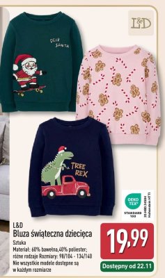 Bluza świąteczna dziecięca  promocja w Aldi