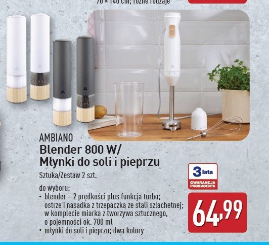 Blender r臋czny 800w AMBIANO promocja