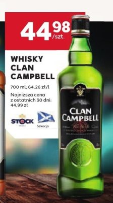Whisky Clan Campbell 0,7 l promocja w Stokrotka