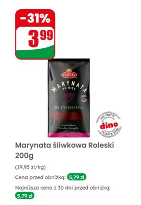 Marynata śliwkowa Roleski 200g promocja w Dino