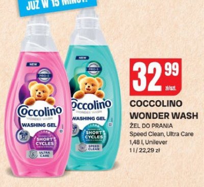 Żel do prania Coccolino Wonder Wash Speed Clean Ultra Care Unilever promocja w Chorten