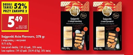 Sajgonki z warzywami Asia flavours promocja w Biedronka