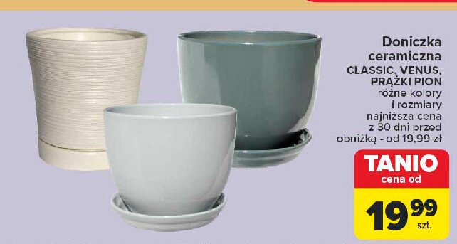 Doniczka ceramiczna classic promocja