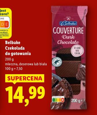 Czekolada do gotowania Belbake promocja w Lidl