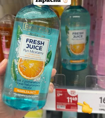 Płyn micelarny z bioaktywną wodą cytrusową Micellar Care Fresh Juice  promocja w Rossmann