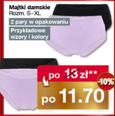 Majtki damskie bezszwowe s-l Esmara promocja w Woolworth