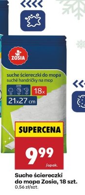 Suche ściereczki do mopa Zosia 18 szt. promocja w Biedronka