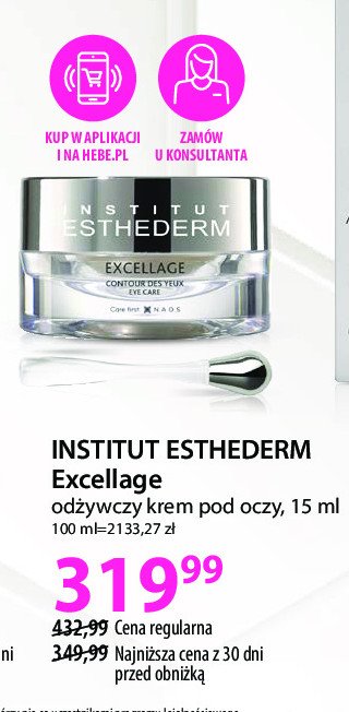 Krem pod oczy INSTITUT ESTHEDERM EXCELLAGE promocja