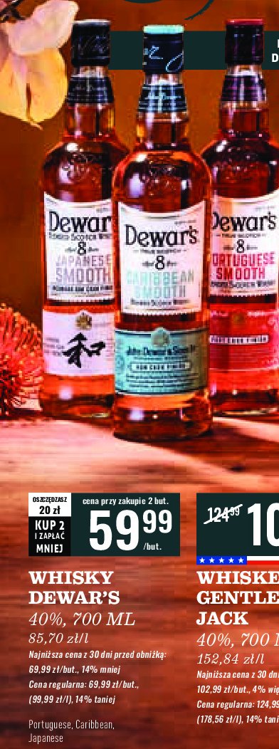 Whisky Dewar's 8 portuguese smooth promocja