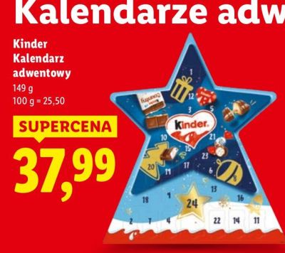 Kalendarz adwentowy Kinder promocja