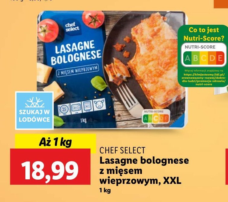 Lasagne bolognese z mi臋sem wieprzowym Chef select promocja