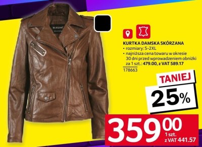 Kurtka damska skórzana promocja w Selgros