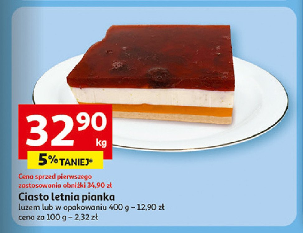Ciasto letnia pianka promocja w Auchan