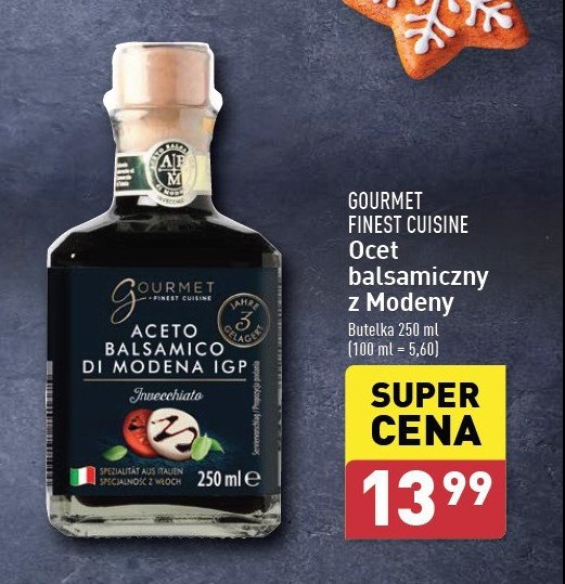 Ocet balsamiczny z modeny Gourmet finest cuisine promocja w Aldi