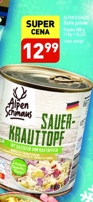 Danie gotowe sauerkrauttopf Alpenschmaus promocja