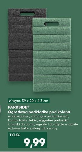 Podkładka ogrodowa pod kolana 39 x 20 x 4.3 cm Parkside promocja w Kaufland