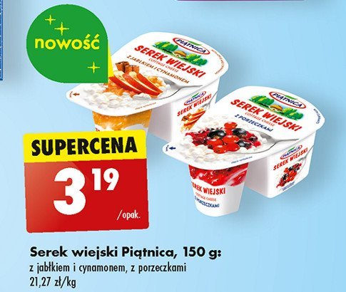 Serek wiejski z porzeczkami Pi膮tnica serek wiejski promocja